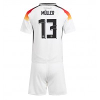 Maglia Calcio Germania Thomas Muller #13 Prima Divisa Bambino Europei 2024 Manica Corta (+ pantaloncini)